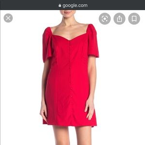 MELLODAY Red Neckline Dress